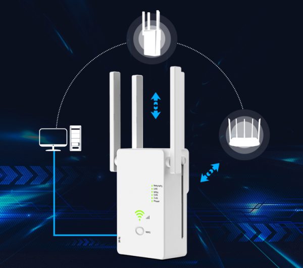 marque generique - I® routeur wifi puissant Routage à double fréquence  1200M à travers l'amplificateur de signal wifi sans fil intelligent  répéteur mur - Répéteur Wifi - Rue du Commerce